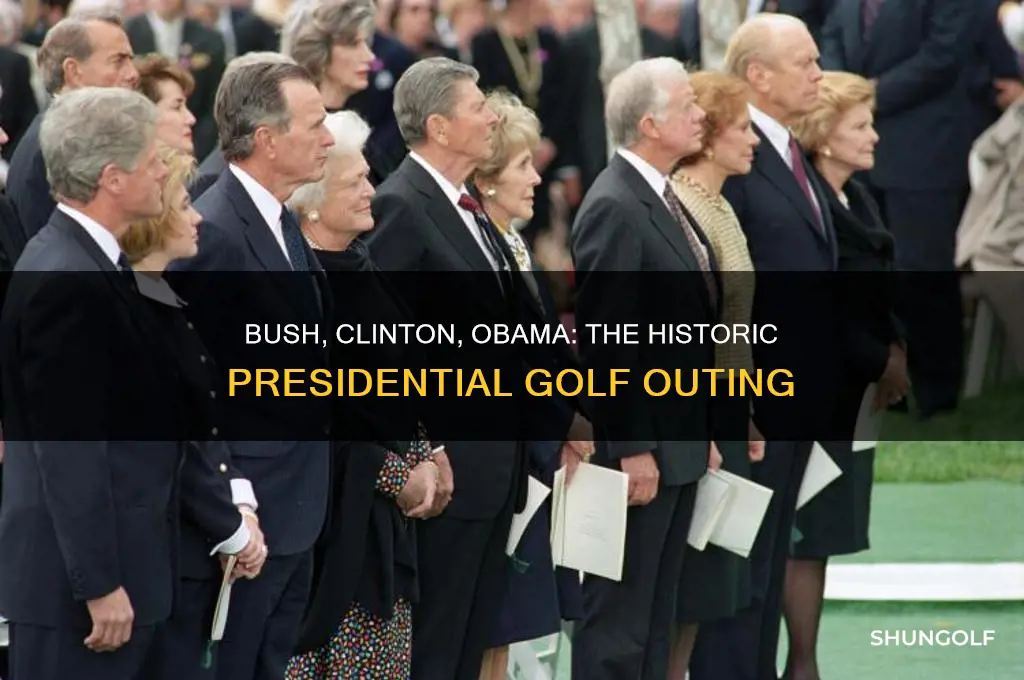 when did bush clinton and obama golf together