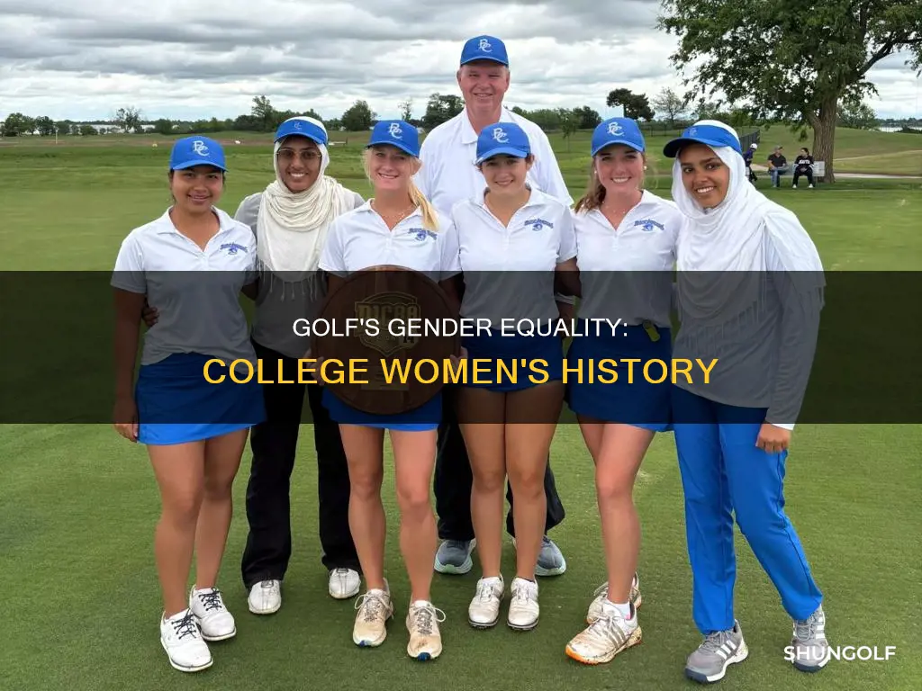 when did college golf allow women
