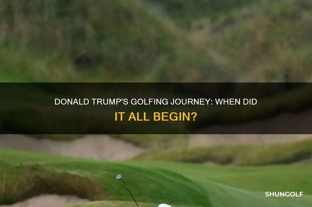 when did donald trump start golfing
