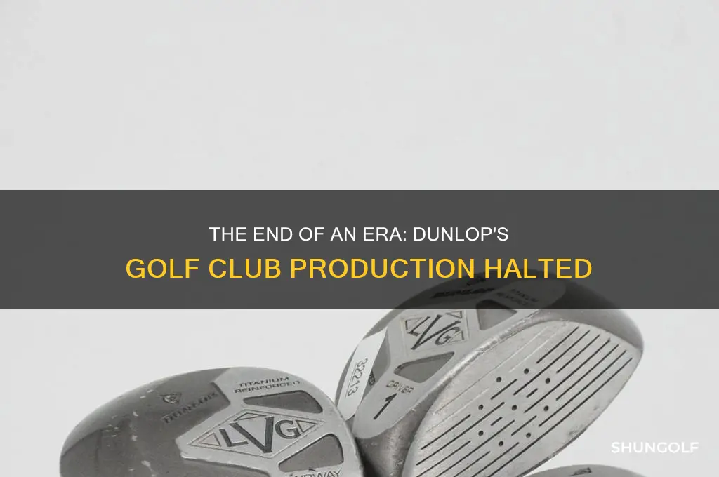when did dunlop stop making golf clubs