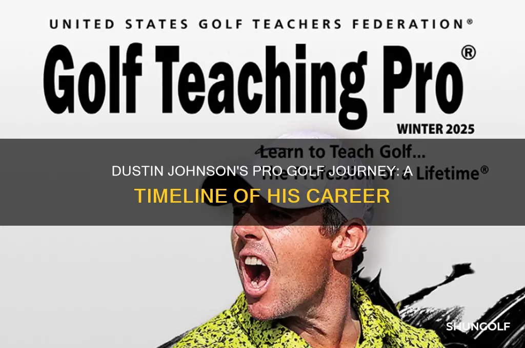 when did dustin johnson turn pro golfer