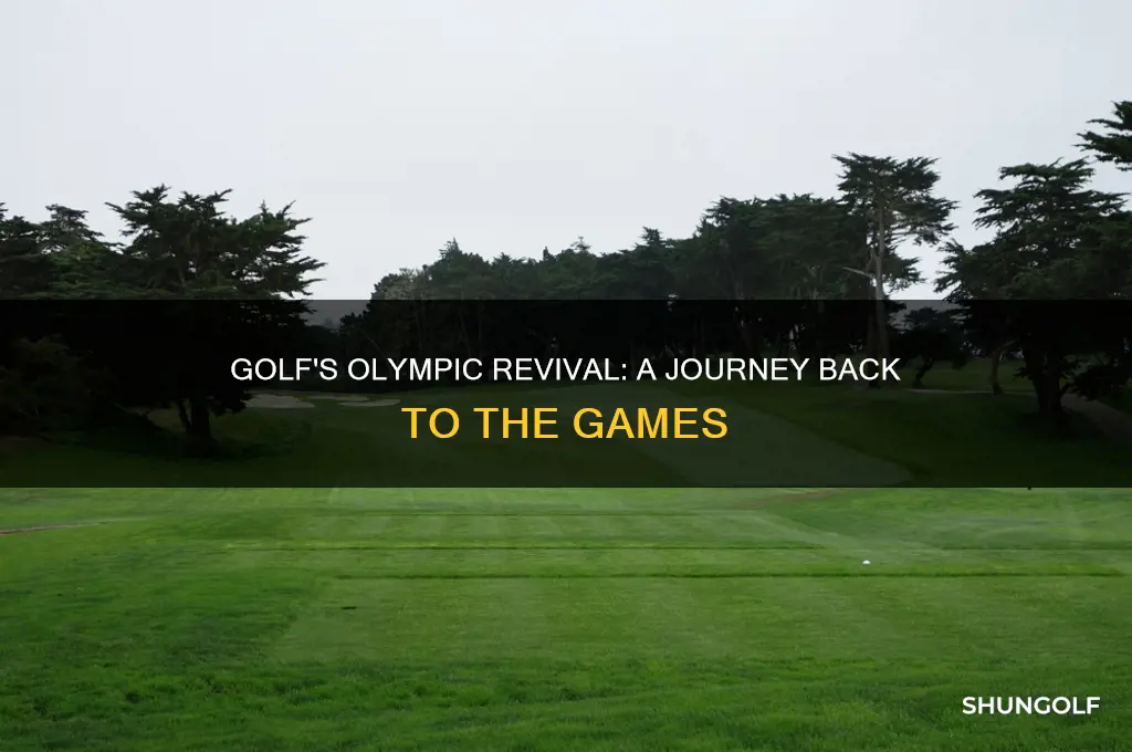 when did golf become a olympic sport