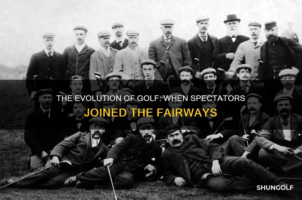when did golf become a spectator sport