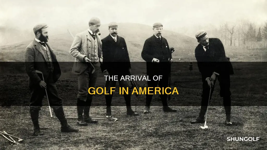 when did golf come to america