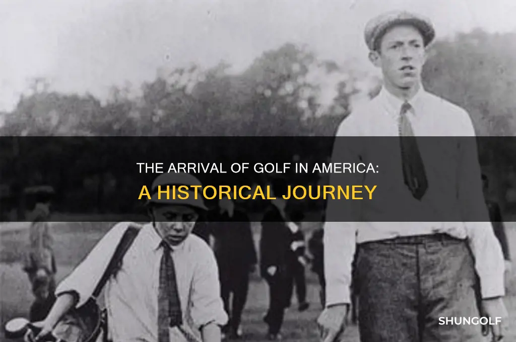 when did golf come to the united states