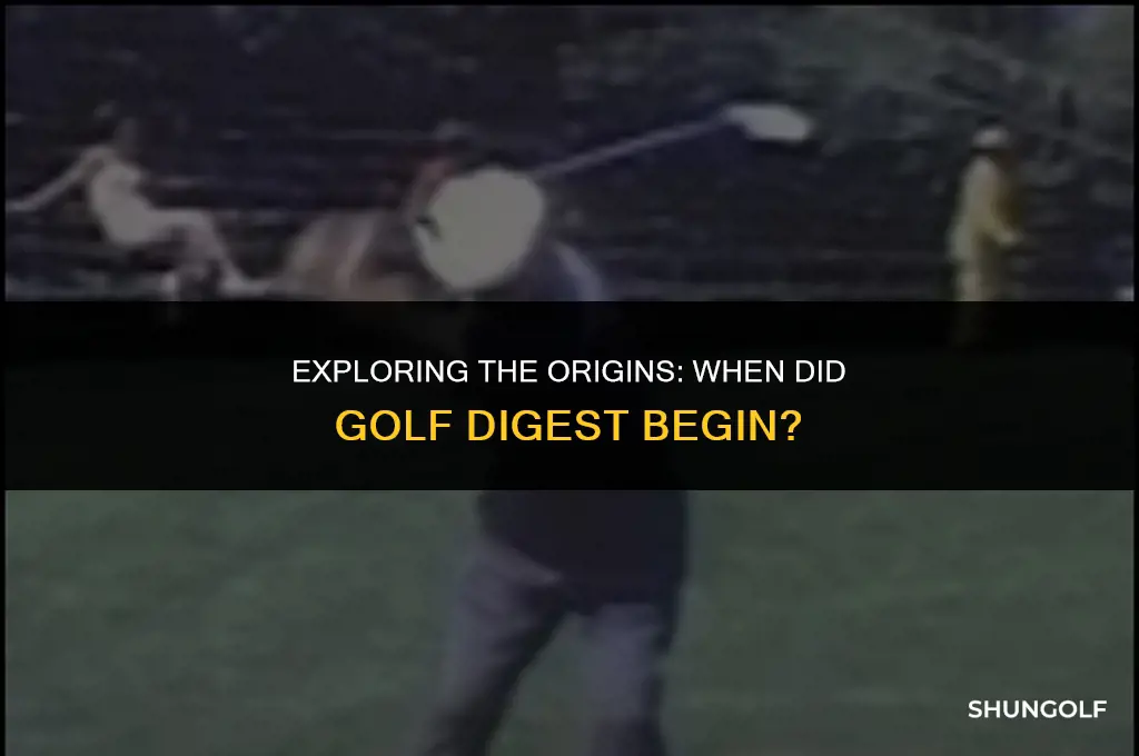 when did golf digest start