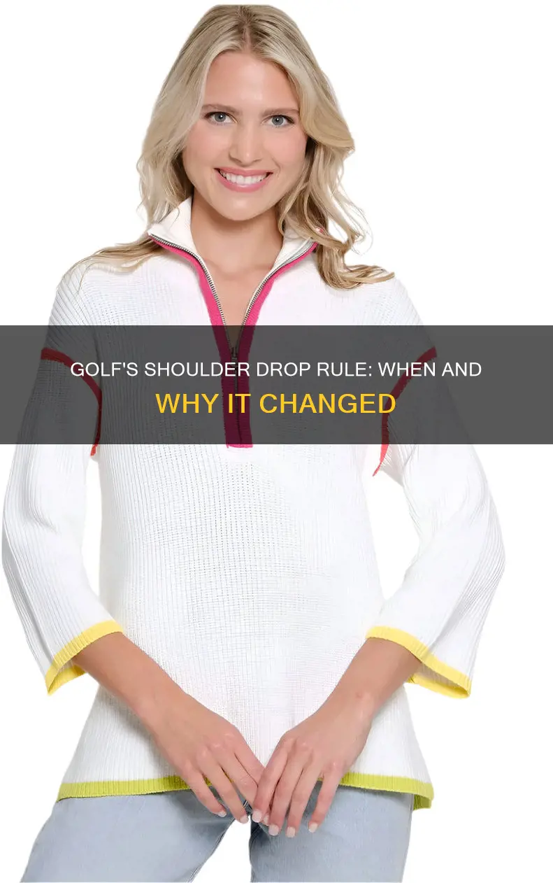 when did golf drop over shoulder