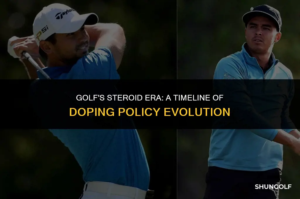 when did golf start testing for steroids