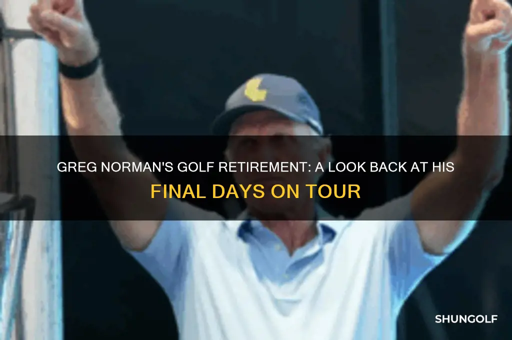 when did greg norman retire from golf