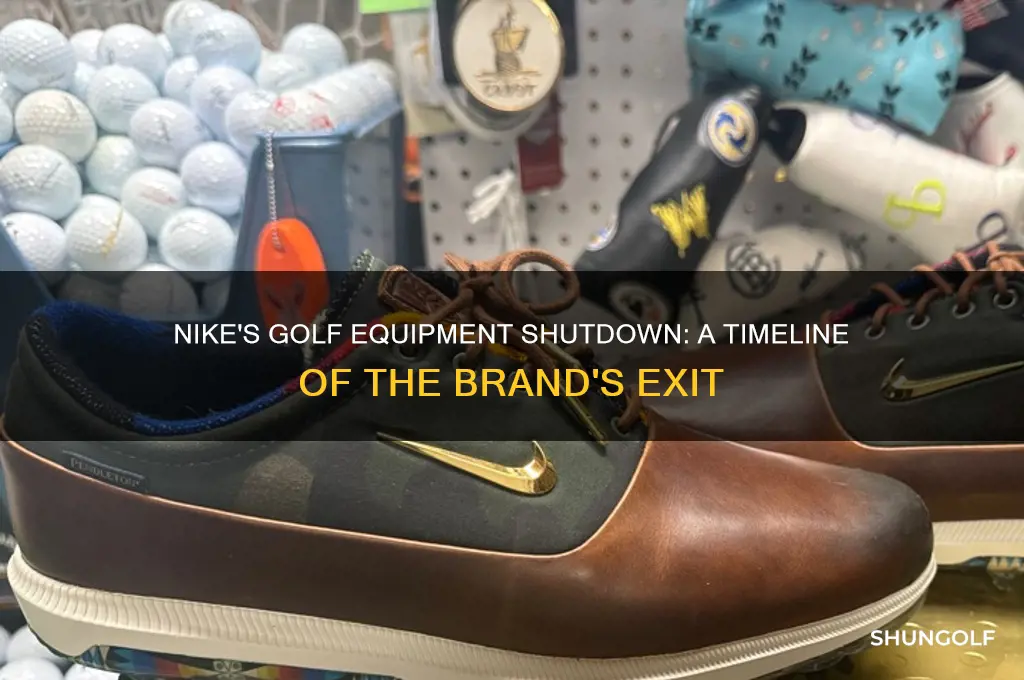 when did nike shut down golf equipment