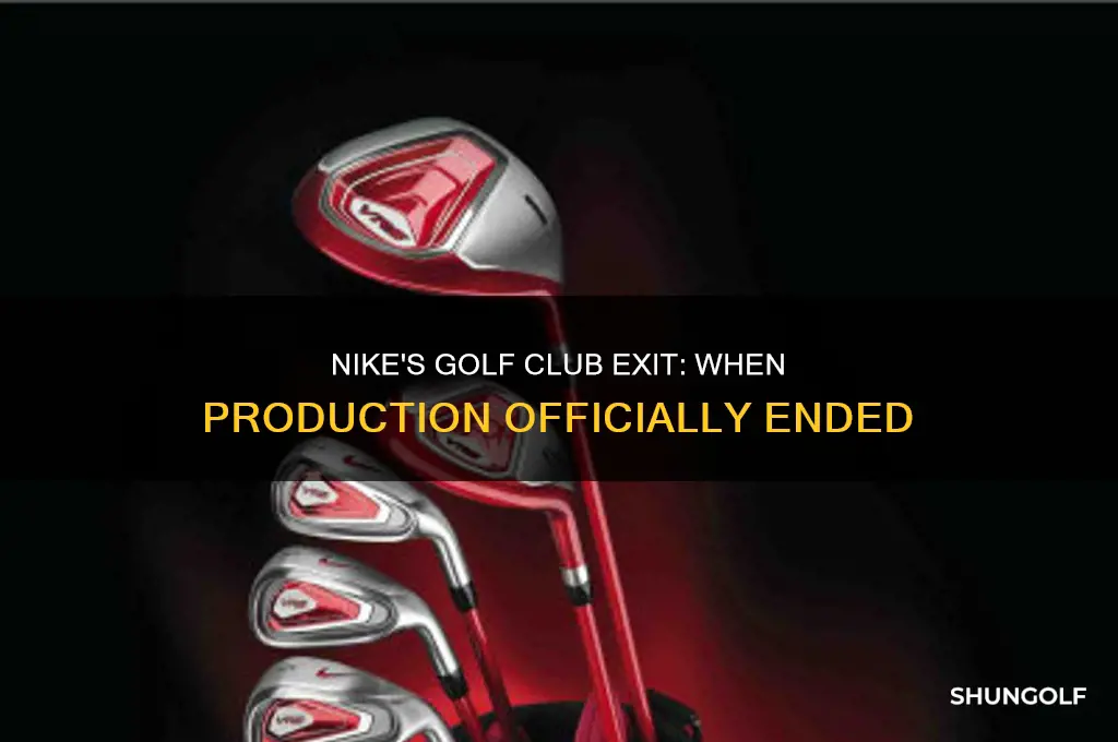 when did nike stop making golf clubs