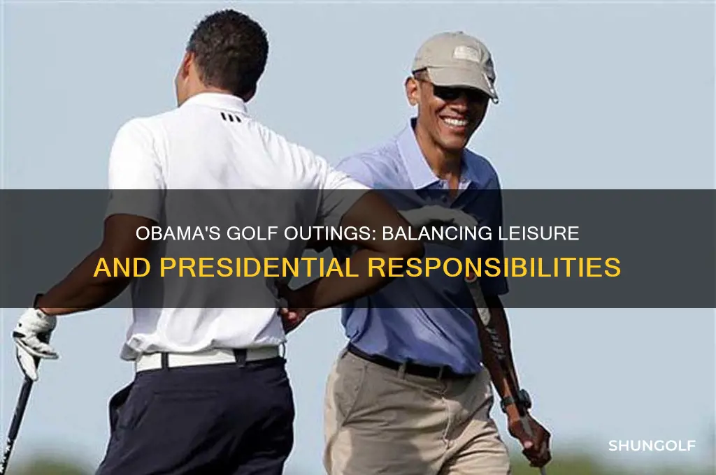 when did obama golf rather than take care of business