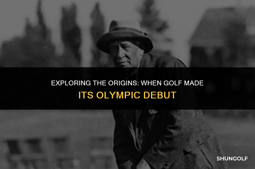 when did olympic golf start