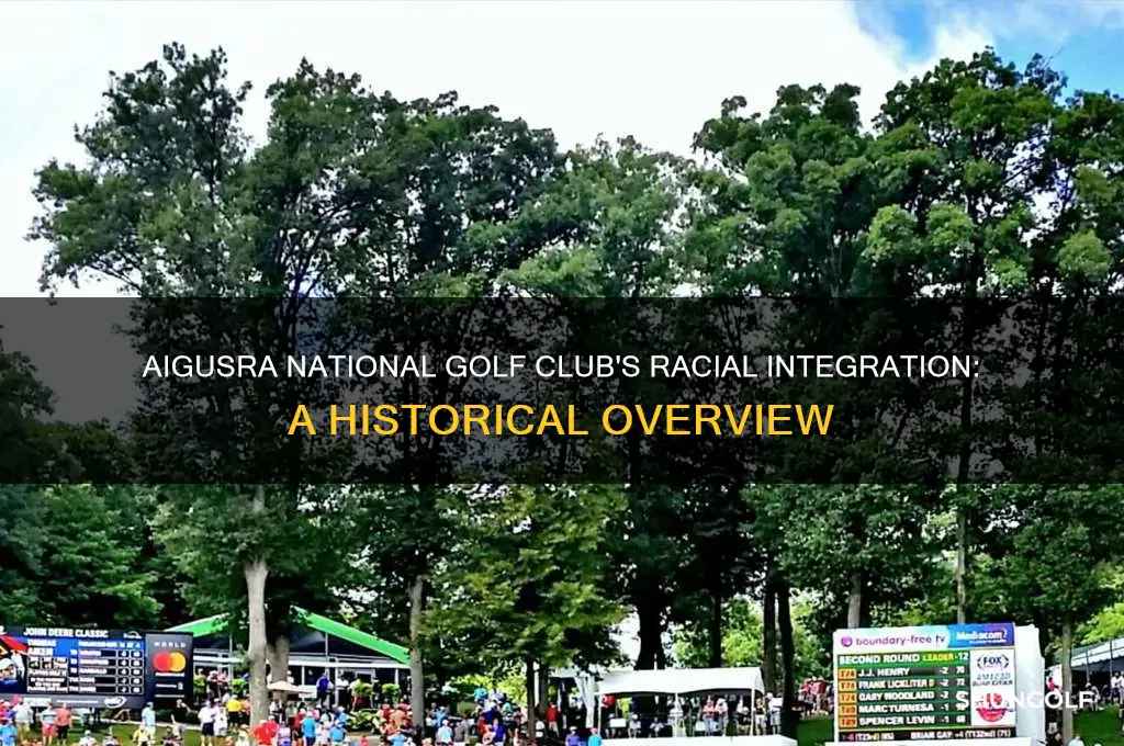 when did the aigusra national golf club start allowing blacks