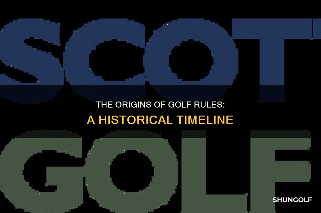 when did the first rules of golf show up