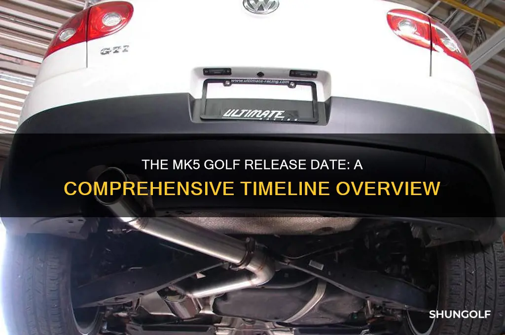 when did the mk5 golf come out