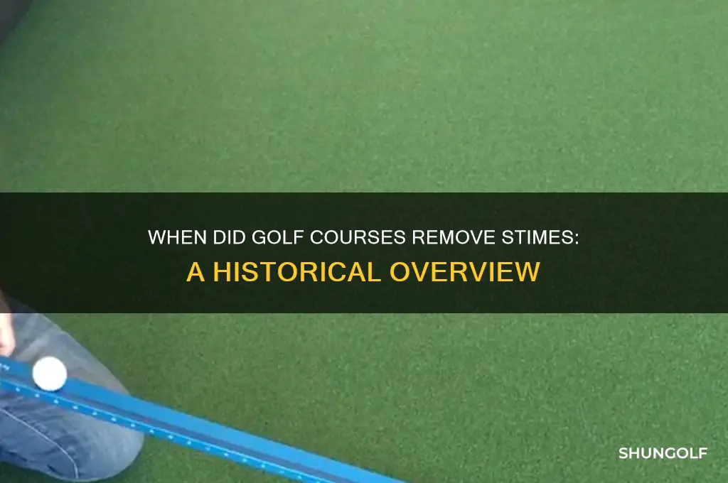 when did they take stimes out of golf