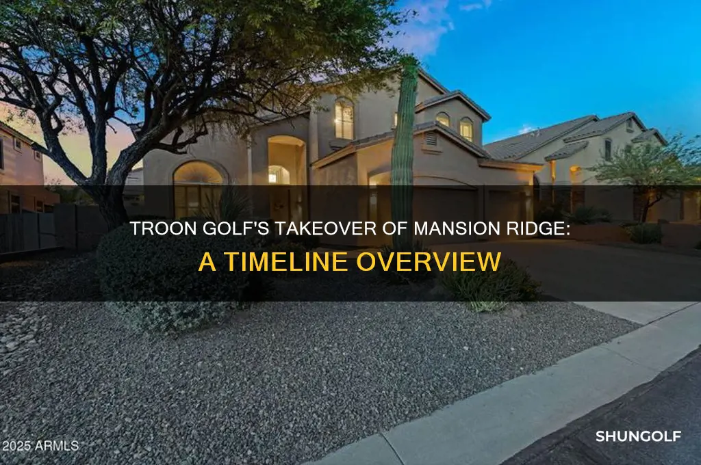 when did troon golf take over mansion ridge
