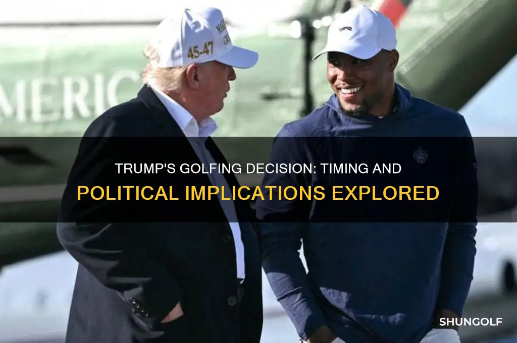 when did trump decide to go golfing