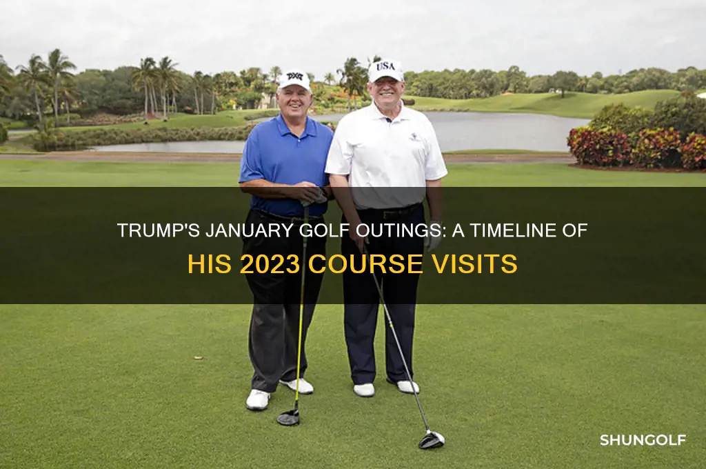 when did trump golf in january