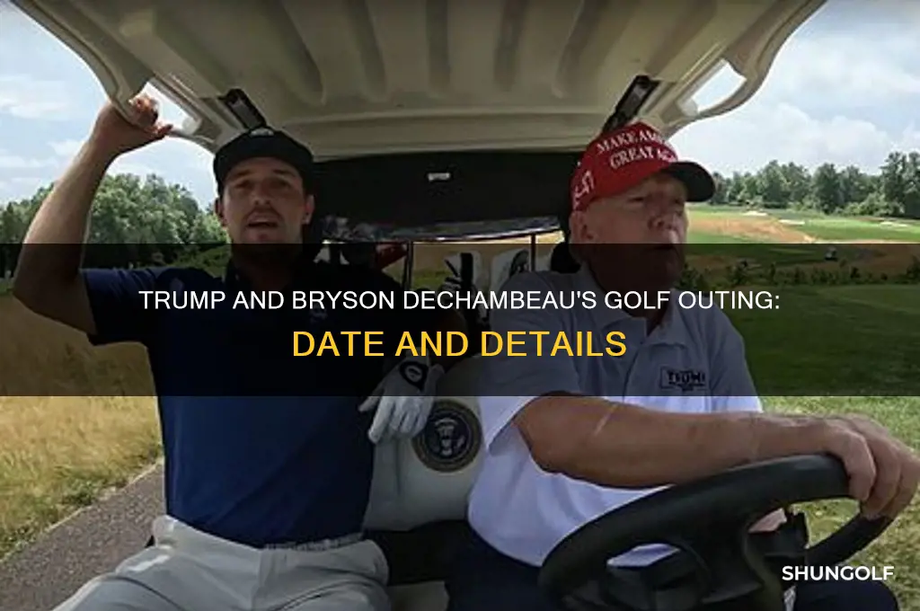 when did trump golf with bryson