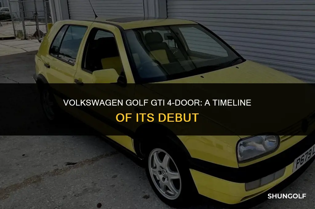 when did volkswagen start the golf gti 4 door