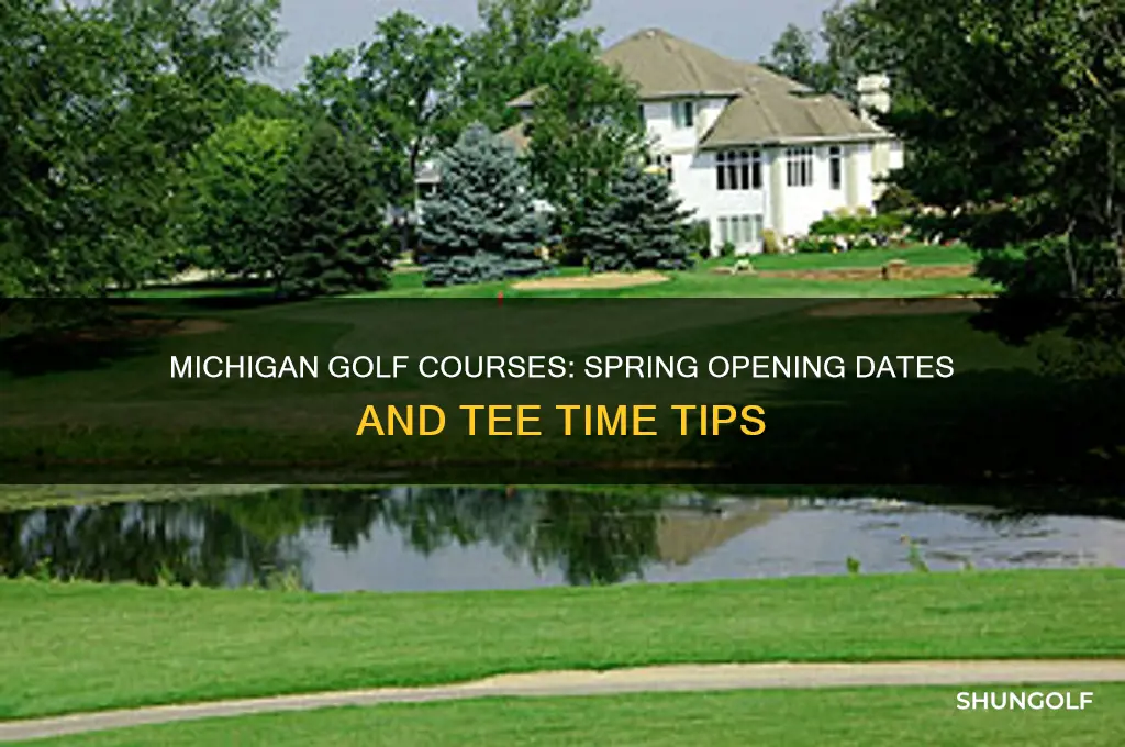 when do golf courses open in michigan