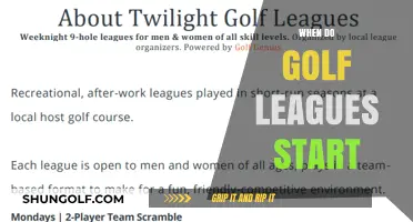 Tee Off Time: When Do Golf Leagues Start?