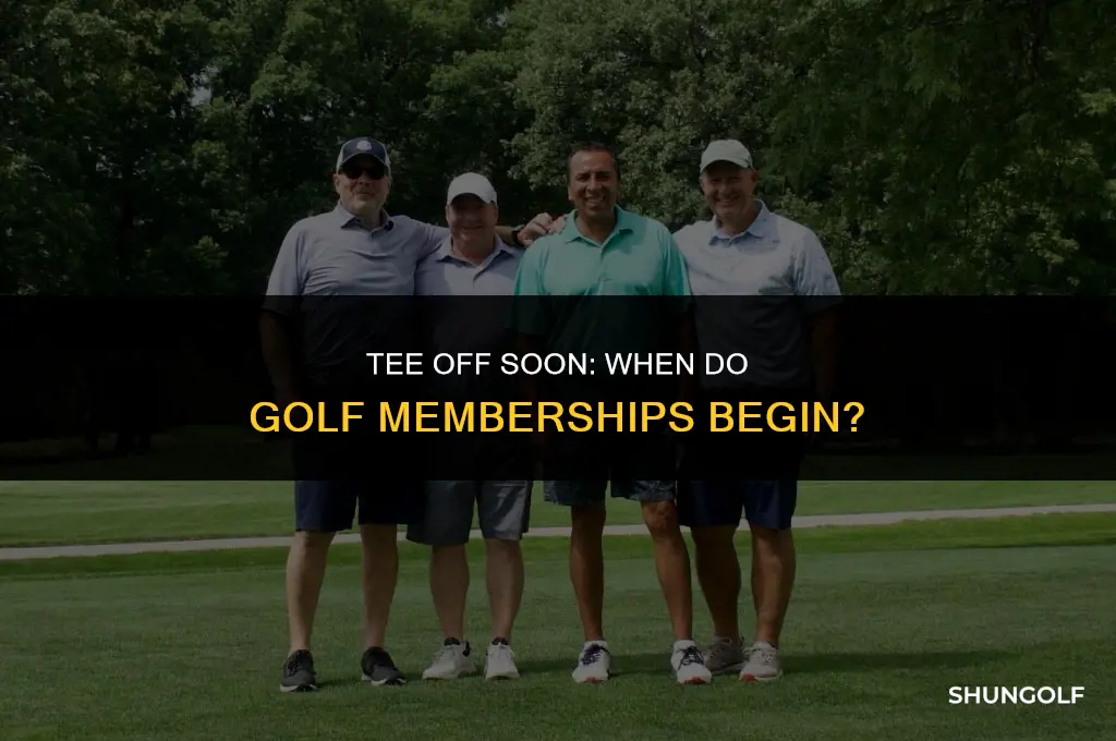 when do golf memberships start