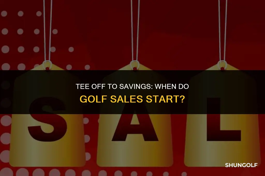 when do golf sales start