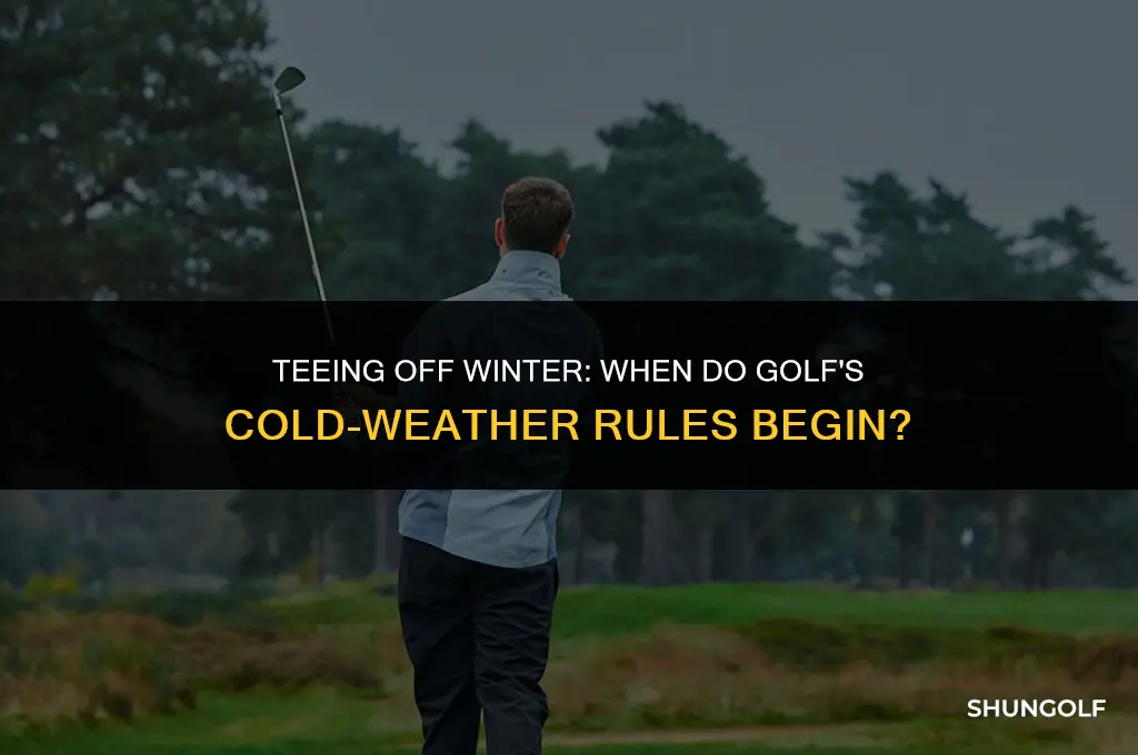 when do golf winter rules start