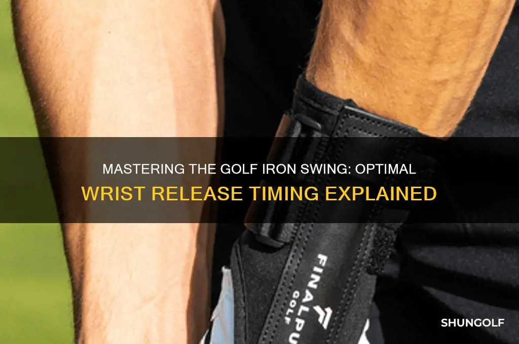 when do i release my wrist for a golf iron