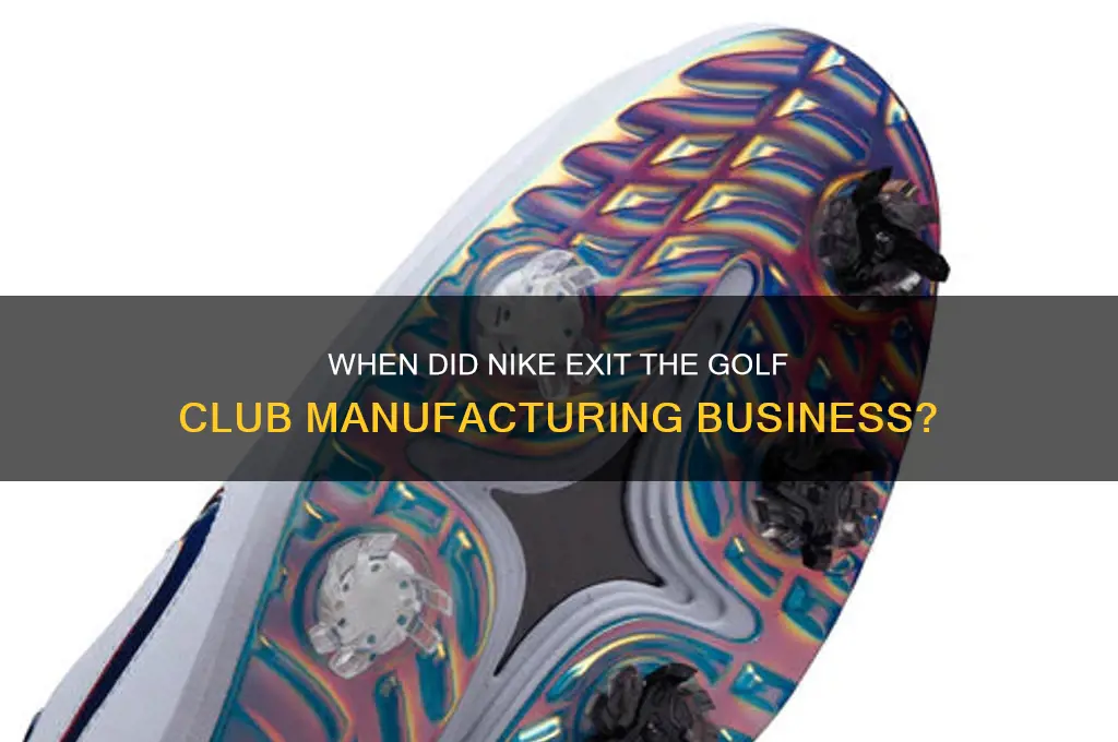 when do nike stop making golf clubs