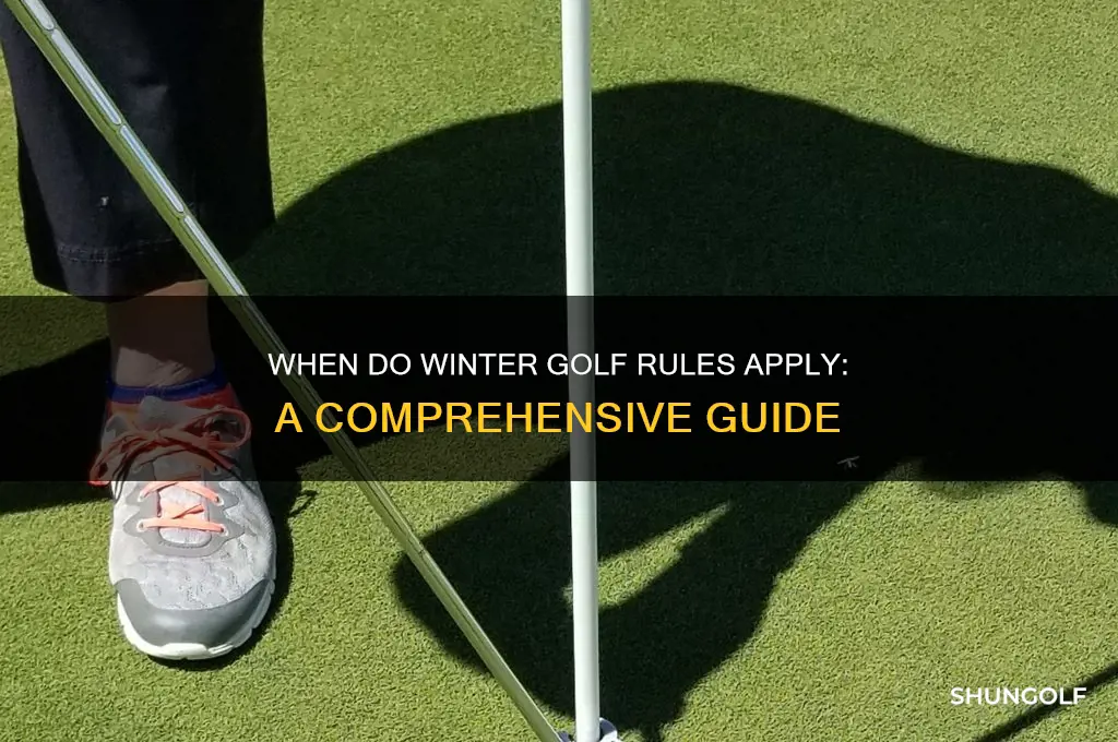 when do winter rules apply in golf