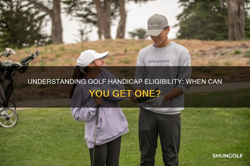 when do you get a handicap in golf