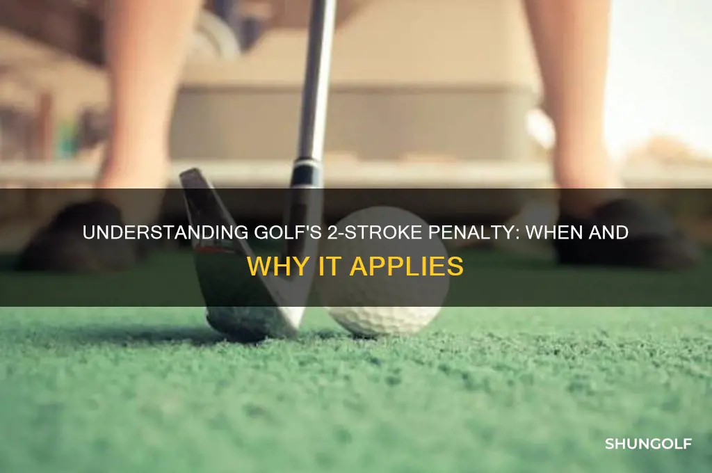 when do you take a 2 stroke penalty in golf
