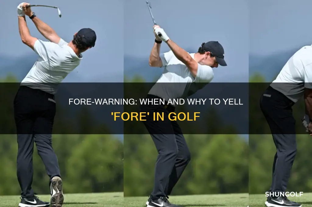 when do you yell fore in golf