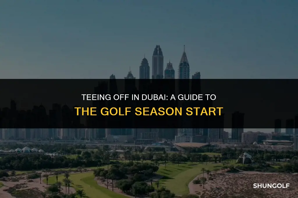 when does dubai race to golf start