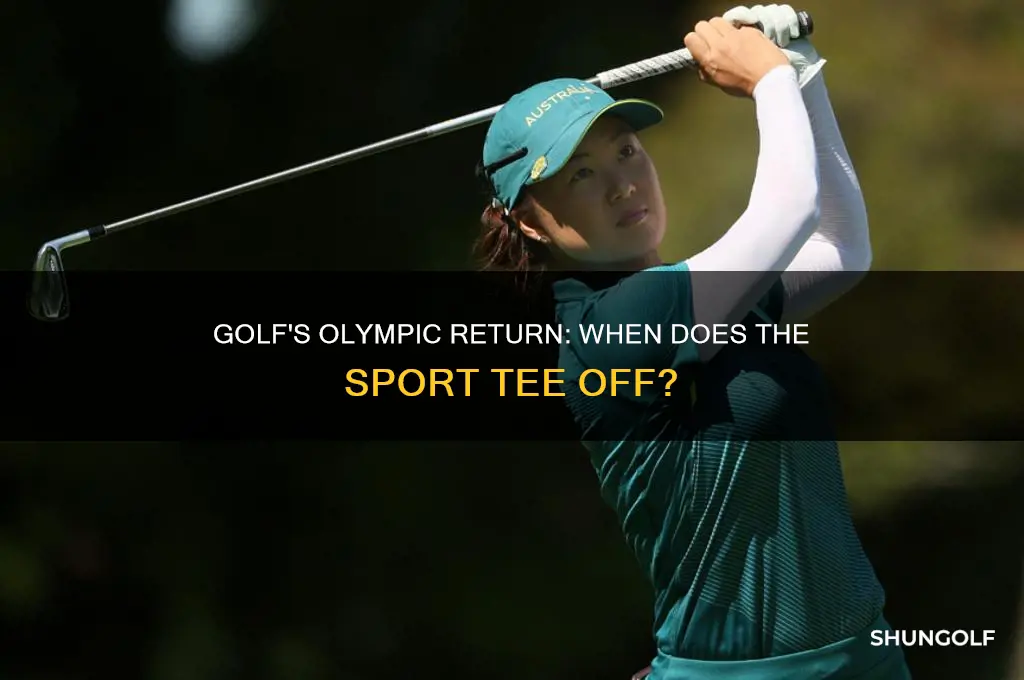 when does golf begin in the olympics