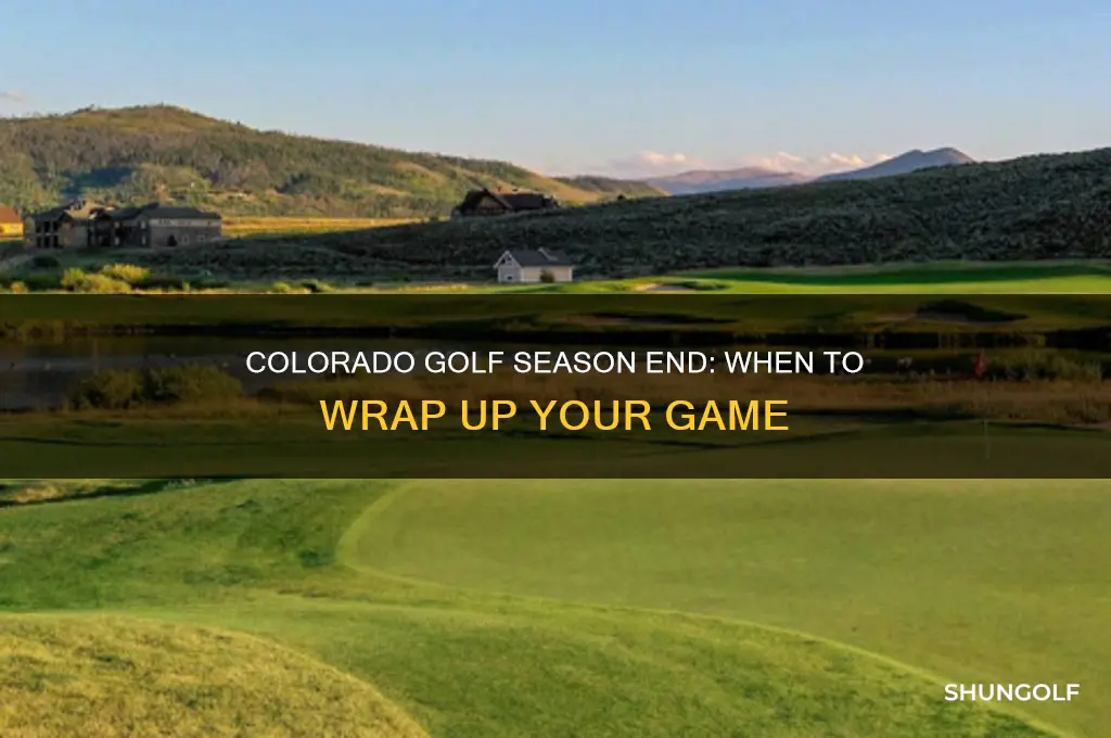 when does golf season end in colorado