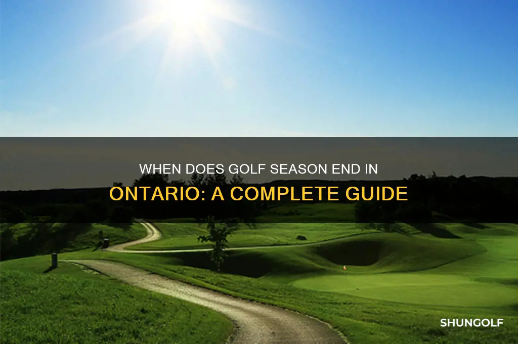 when does golf season end in ontario