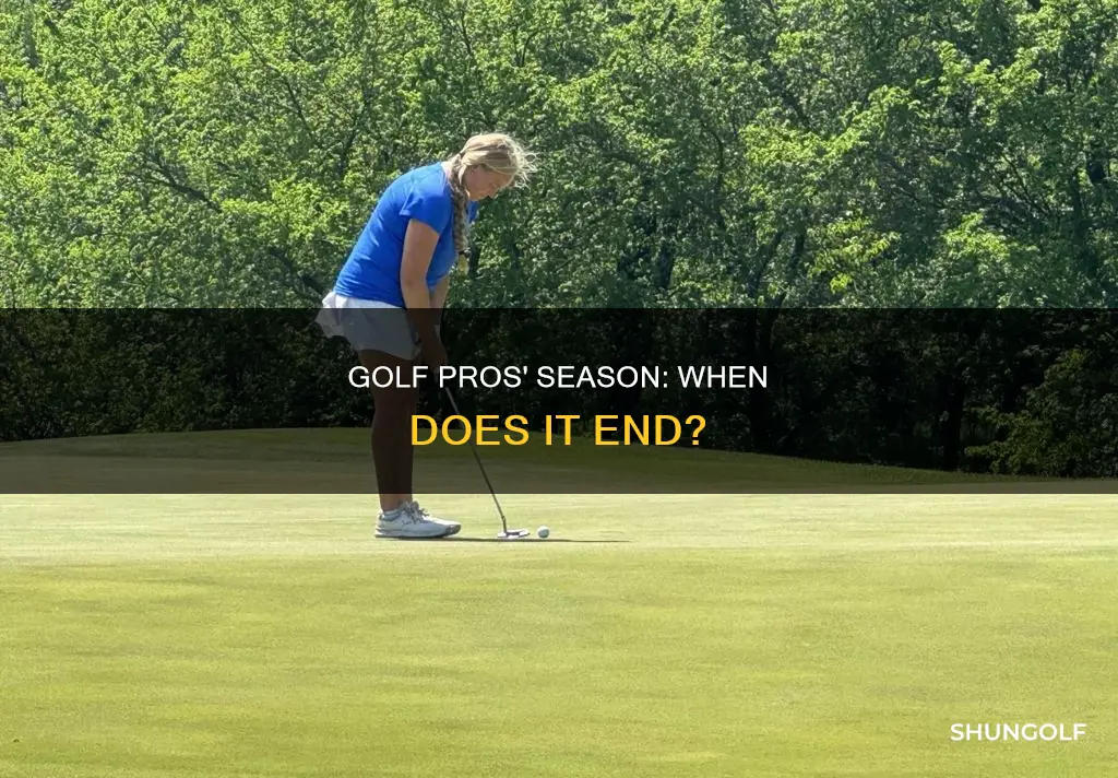 when does golf season end pro