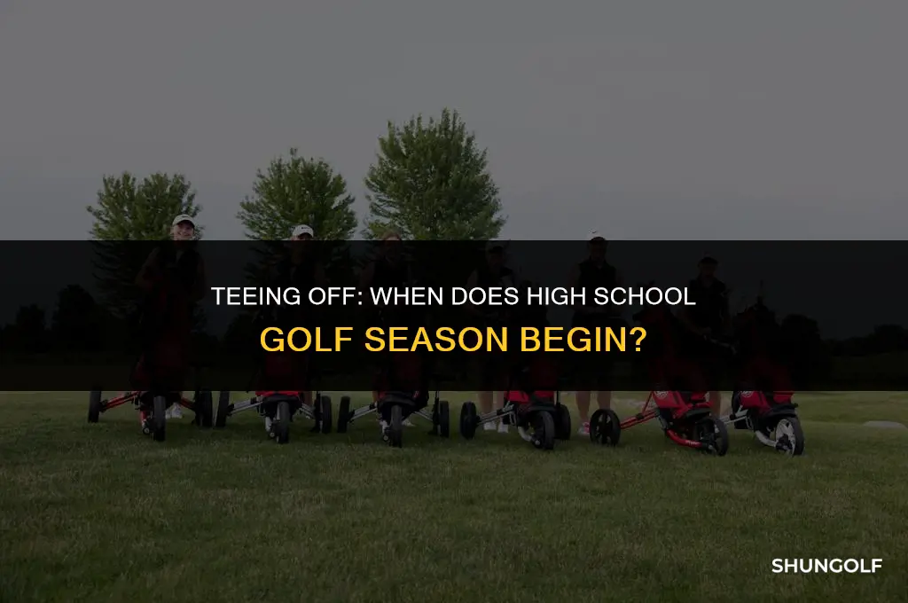 when does golf season start for high school