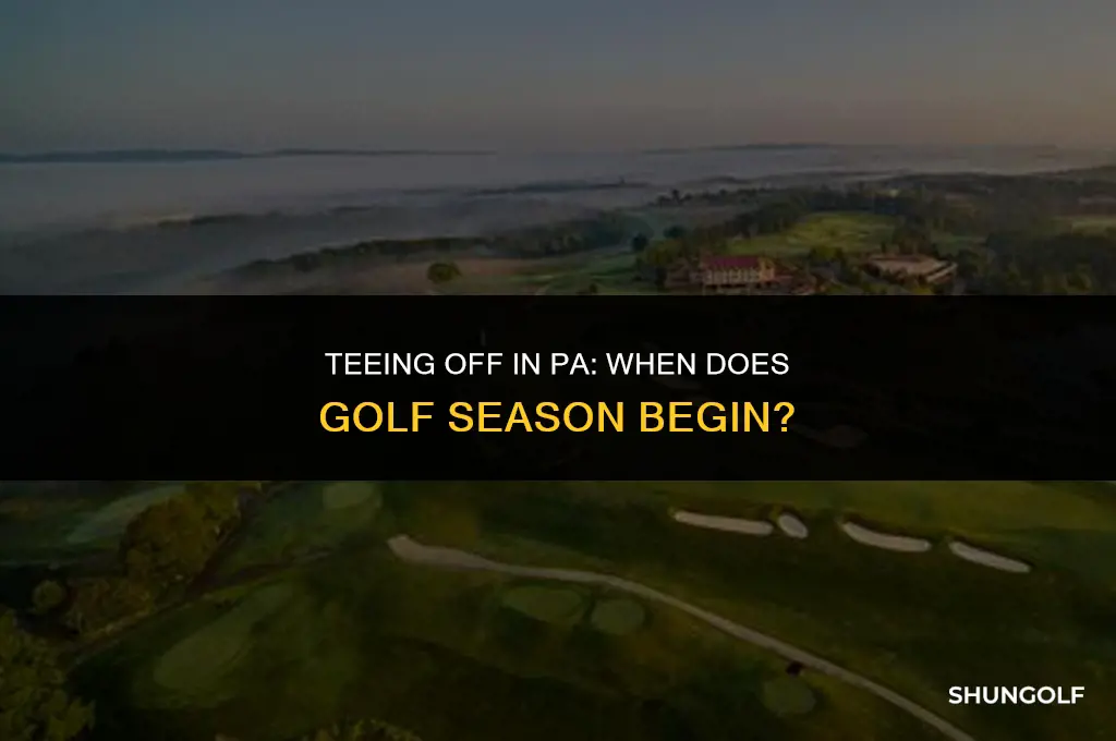 when does golf season start in pa