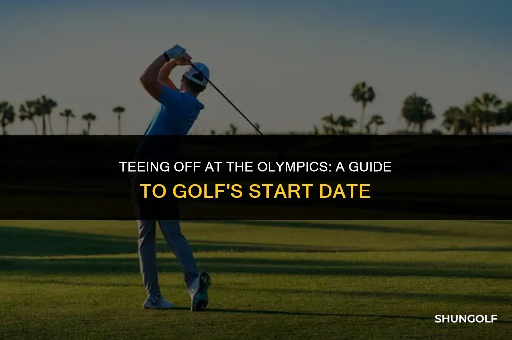 when does golf start at the olympics