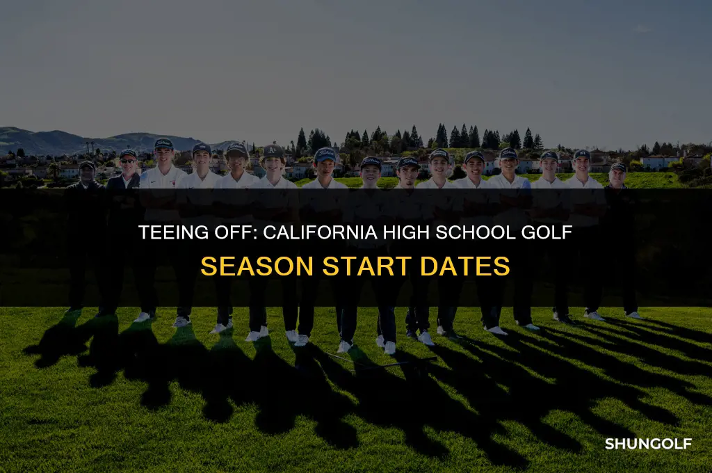when does high school golf season start in california