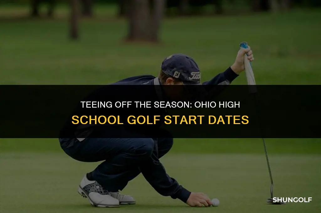 when does high school golf start ohio