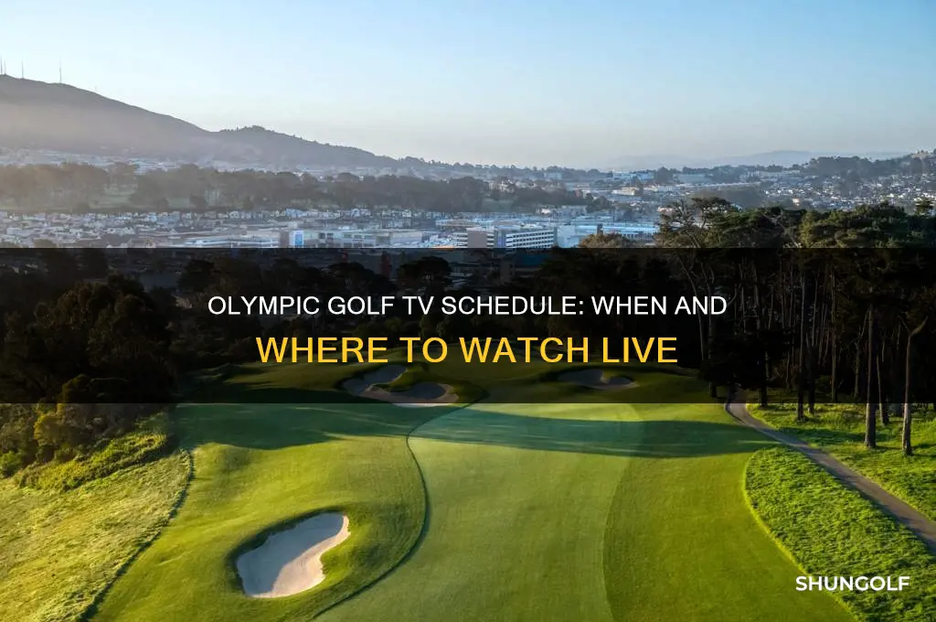when does olympic golf air on tv