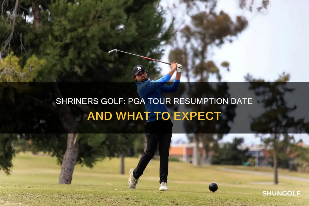 when does pga shriners golf resume