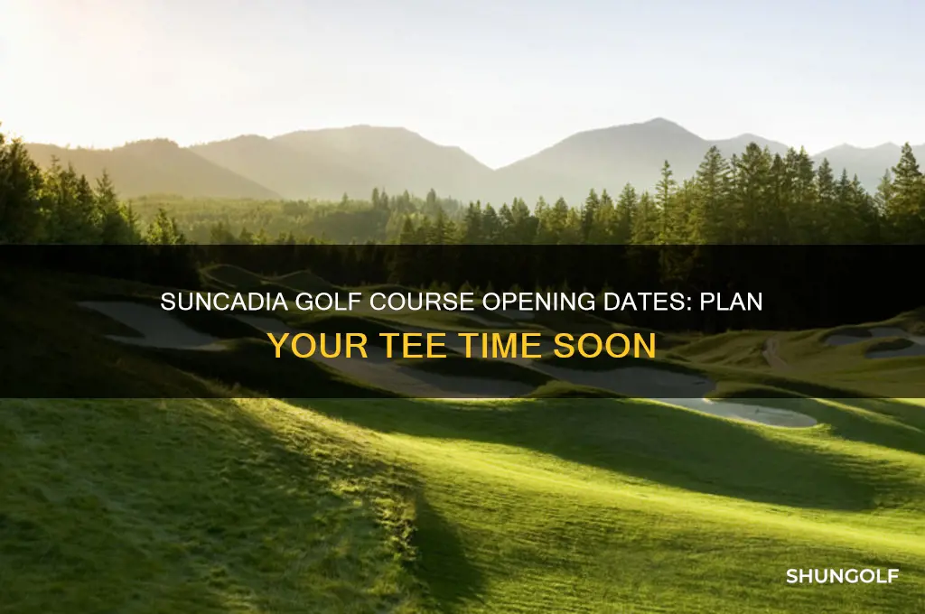 when does suncadia golf open